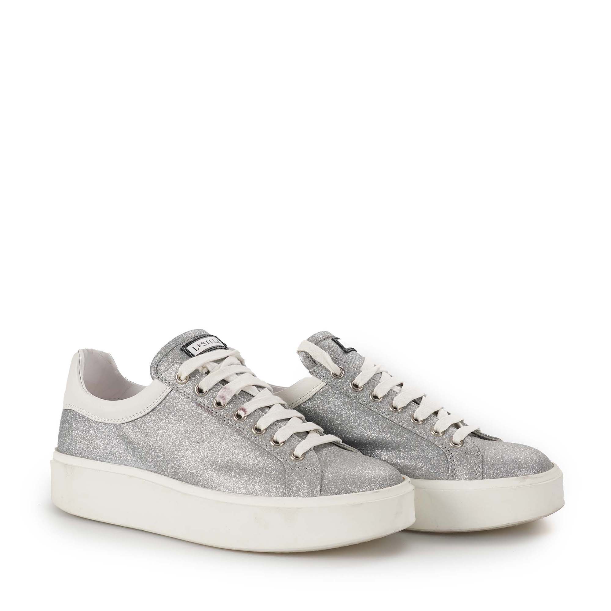 Le Silla - Silver Shiny Sneakers 